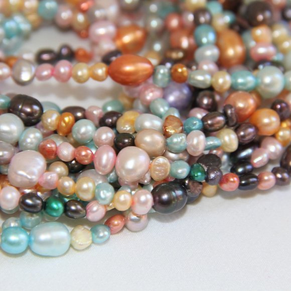 Sterling Silver 7-Strand Pearl Necklace - Picture 12 of 14